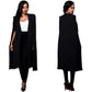Women Cloak Cape Long Blazer Coat Fashion Personality Notched Neck Lapel Split Jacket Suits Workwear Blazer