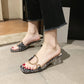 Transparent High Heel Slippers Women Wear Sandals With Thick Heels - ladieskits - 0