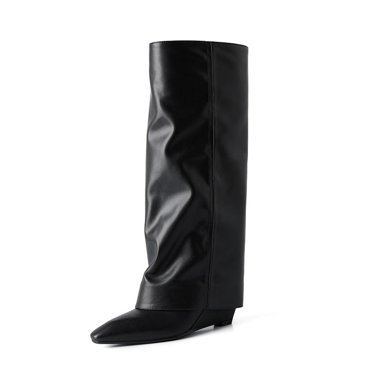 Women's Black Boots With High Heels - ladieskits - 0