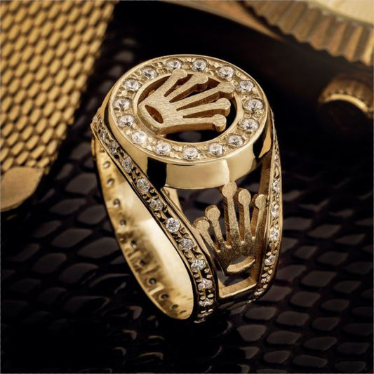Free Sale Of Rose Gold Crown Diamond Light Luxury Rings, Personalized Jewelry - ladieskits - 0