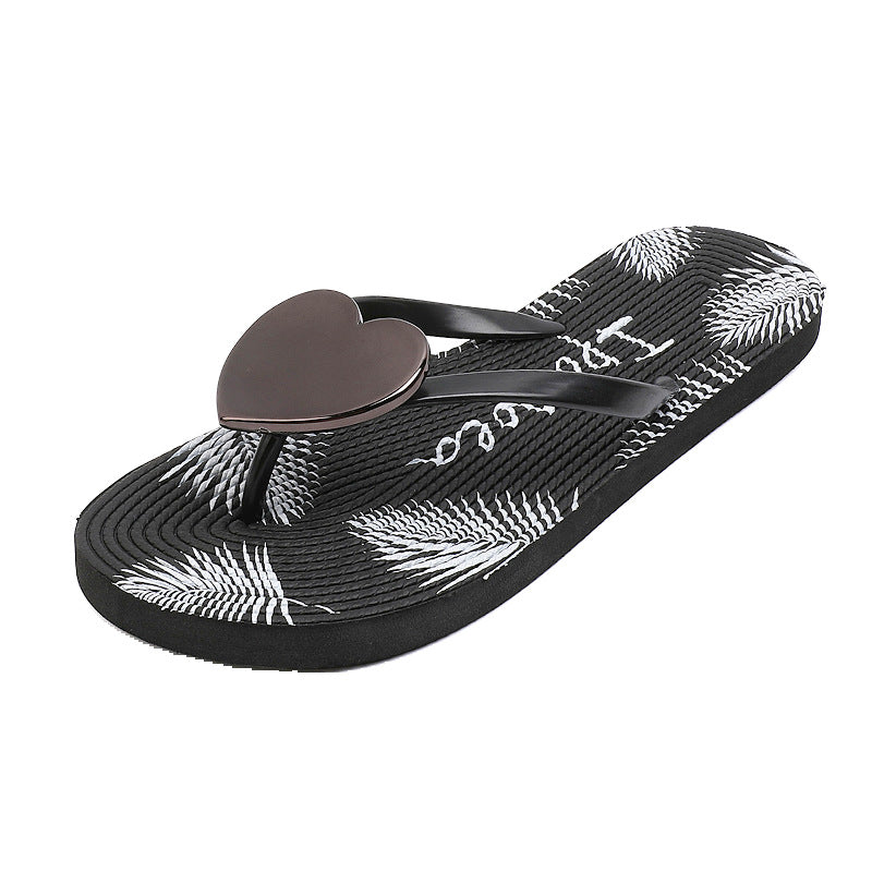 Love Flip Flops Tongs pour femmes Chaussures de plage