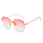 Women's Frameless Cut Edge UV Protection Sunglasses - ladieskits