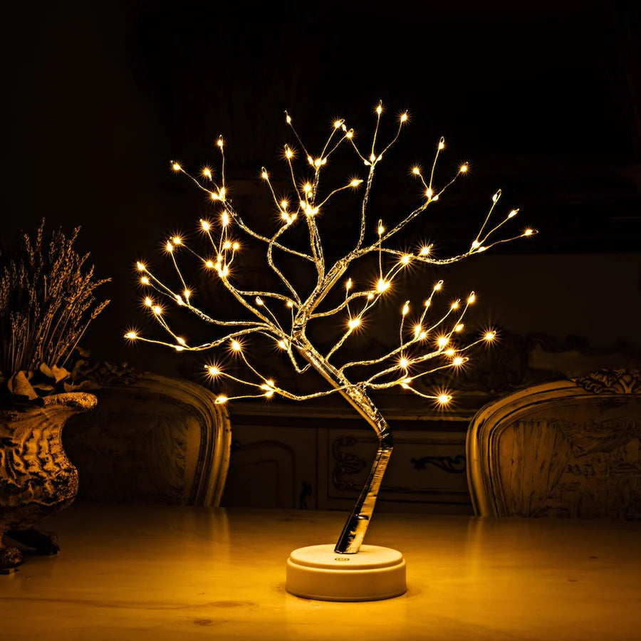 Fairy Light Spirit Tree - LED Bedroom Tree Shape String Copper Wire Lamp - ladieskits - 4